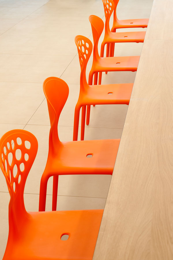 Financial Institutions orange chairs